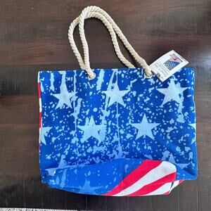 New SAND & SEA  Large Americana Beach‎ Bag Tote